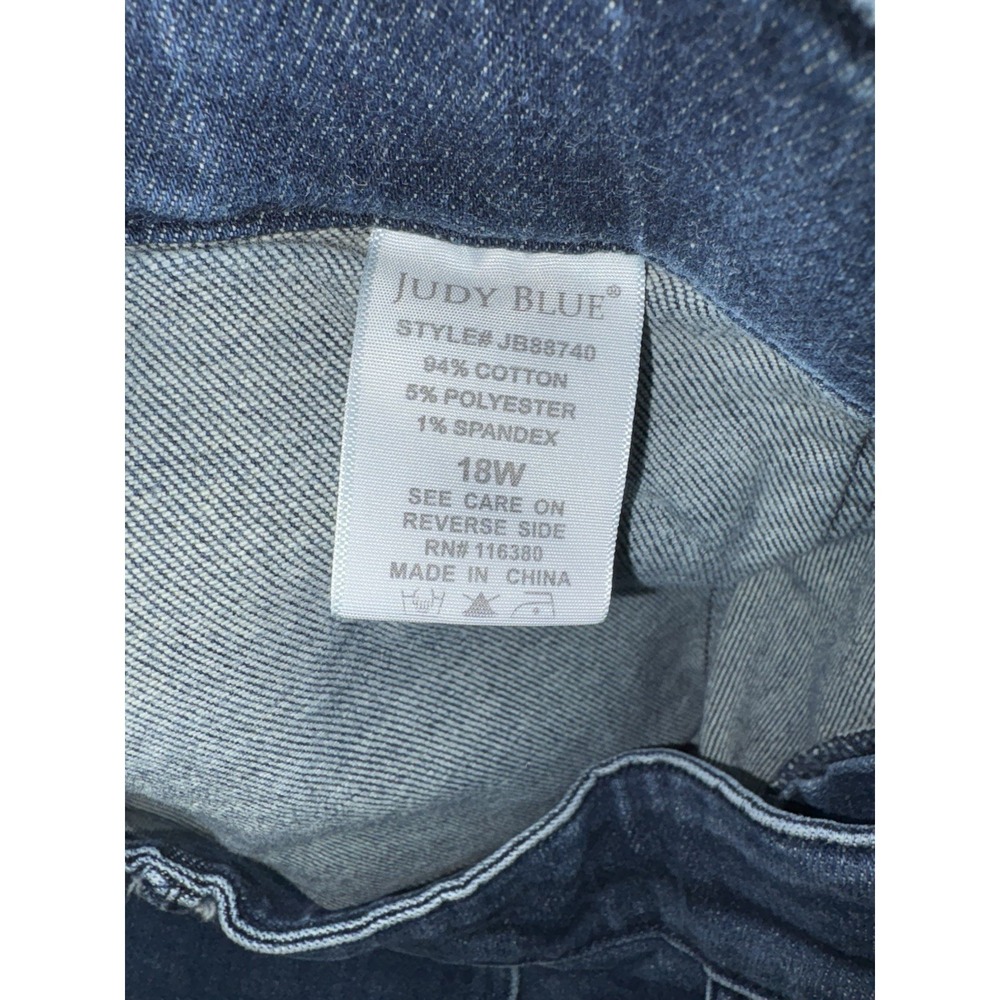 Judy Blue Jogger Jeans Women's 18W (36x29) High Rise Drawstring Stretch Denim - Picture 7 of 12